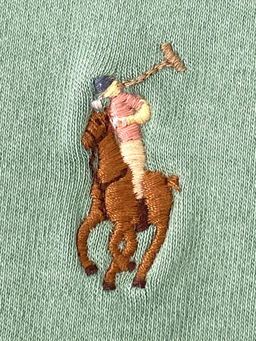 Polo by Ralph Lauren Seafoam Green Short Sleeve Polo Shirt Sz L Multicolor Pony - Picture 3 of 10